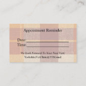 Carte De Visite Fall Veterinary  (Dos)