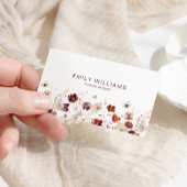 Carte De Visite Fall Wildflowers Floral Business Card