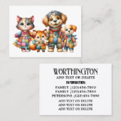 CARTE DE VISITE FAMILLE CONTACTEZ L'INFORMATION, VOUS LA DÉNOMMEZ  (Devant / Derrière)