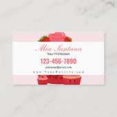 Carte De Visite Famille Cupcake aux fraises (Dos)