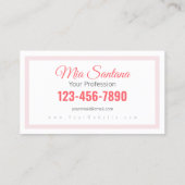 Carte De Visite Famille Cupcake aux fraises (Dos)