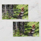 Carte De Visite Famille d'ours Brown (Devant / Derrière)