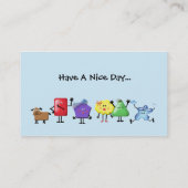 Carte De Visite Famille folle de formes (Dos)