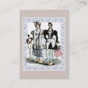 Carte De Visite Famille française vintage adorable de mode des