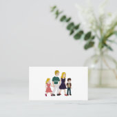Carte De Visite Famille ridiculement heureuse (Debout devant)