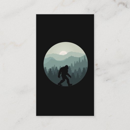 Carte De Visite  Fan Sasquatatch de la forêt de Bigfoot (Devant)