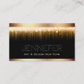 Carte De Visite Fancy Bright Golden Light Moderne Design Art (Devant)