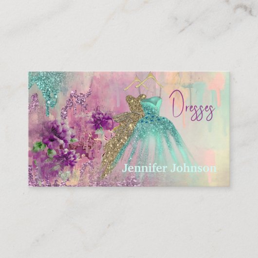 Carte De Visite Fancy Dresses Tailor Abstract Glitter (Devant)