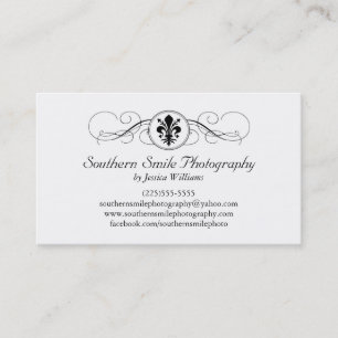 Carte De Visite Fancy Fleur de Lis