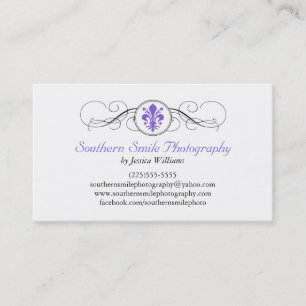 Carte De Visite Fancy Fleur de Lis
