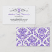 Carte De Visite Fancy Fleur de Lis (Devant / Derrière)