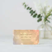Carte De Visite Fancy Gold Bokeh Professional (Debout devant)