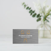 Carte De Visite Fancy Hair Stylist Luxe (Debout devant)