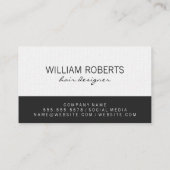 Carte De Visite Fancy Monogram Wavy Salon Shears (Dos)