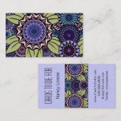 Carte De Visite Fandango de Deco dans la lavande et le vert (Devant / Derrière)