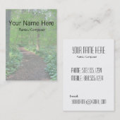 Carte de visite fané de chemin (Devant / Derrière)