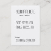 Carte de visite fané de chemin (Dos)