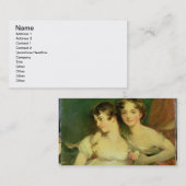 Carte De Visite Fanny et Jane Hamond (Devant / Derrière)