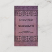 Carte De Visite Fantaisie de ressort dans rose et vert (Dos)