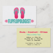 Carte De Visite Fantaisie des sandales (Devant / Derrière)