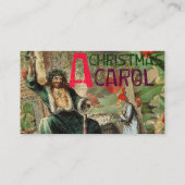 Carte De Visite Fantôme de Noël Illustration actuelle Scrooge (Dos)