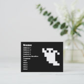 Carte De Visite Fantôme de pixel de 8 bits (Debout devant)