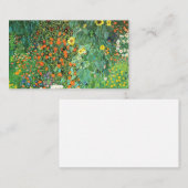 Carte De Visite Farm Garden With Sunflowers Gustav Klimt (Devant / Derrière)