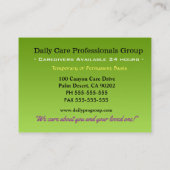 Carte De Visite Farmer Amical Special Caregiver (Dos)