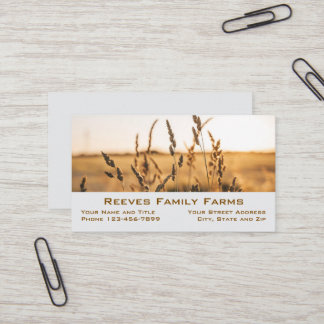 Carte De Visite Farmer Wheat Farm Agricultural Business Cards