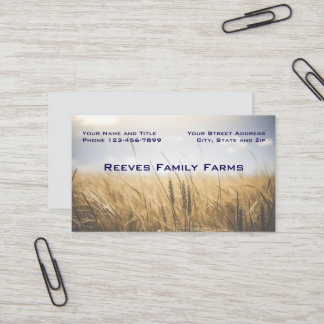 Carte De Visite Farmer Wheat Farm Agricultural Business Cards