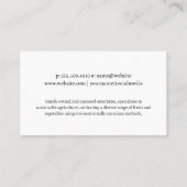 Carte De Visite Farmer Working the Field | Agriculture (Dos)