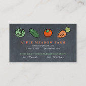 Carte De Visite Farmers Market Vegetable Farm Chalkboard (Dos)