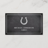 Carte De Visite Farrier de fer à cheval élégant et moderne (Devant)