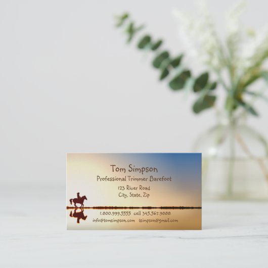 Carte De Visite Farrier Farrier Trimmer Horse équitation Hotte de (Debout devant)