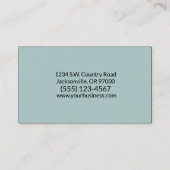 Carte De Visite Farrier Horseshoe Service Bois (Dos)