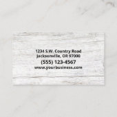 Carte De Visite Farrier Horseshoe Service Bois (Dos)