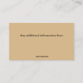 Carte de visite Farrier modifié (Dos)