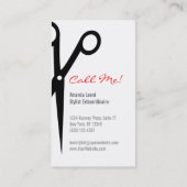 Carte de visite fascinant de verticale de salon de (Dos)