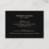 Carte de visite fascinant d'or (Dos)