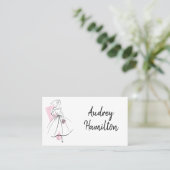 Carte de visite Fashion Bride Rose (Debout devant)