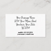 Carte de visite Fashion Bride Rose (Dos)
