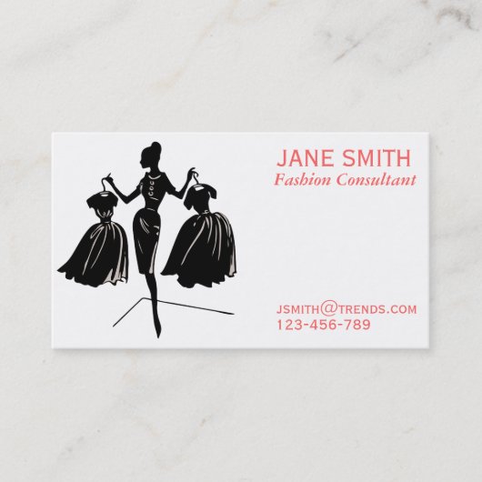 Carte De Visite Fashion Consultant indépendant professionnel (Devant)