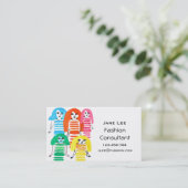 Carte De Visite Fashion Consultant mignon aquarelle (Debout devant)