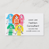 Carte De Visite Fashion Consultant mignon aquarelle (Devant)