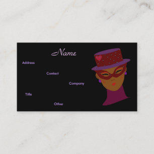 Carte De Visite Fashion Designer Diva
