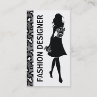 Fashion designer fille noir gris panthère imprimé