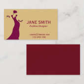 Carte De Visite Fashion Designer freelance professionnel (Devant / Derrière)