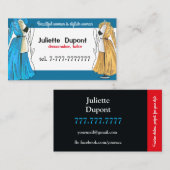 Carte De Visite Fashion Designer Tailor Dressmaker Chic (Devant / Derrière)