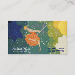 Carte De Visite Fashion Flare Swing Girl