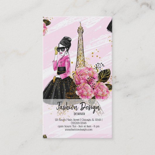 Carte De Visite Fashion girly (Devant)